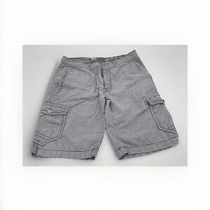 BKE Men's Shorts Killeen Size‎ 32 Gray Plaid Standard Fit Outdoor Utility